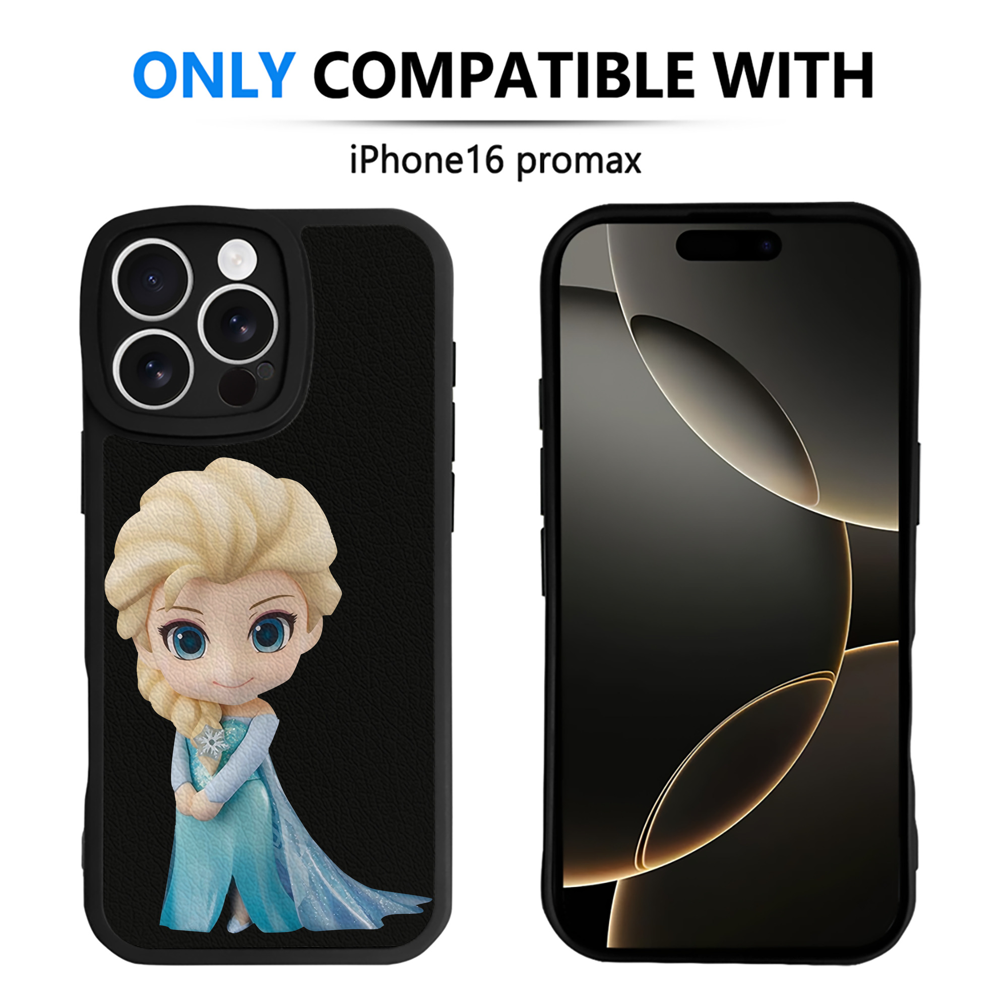（画像用） アナと雪の女王 アンナ エルサ Frozen Anna Elsa 【iPhone 16シリーズ対応】シリコンスマホケース（レザー調） 材質：シリコン